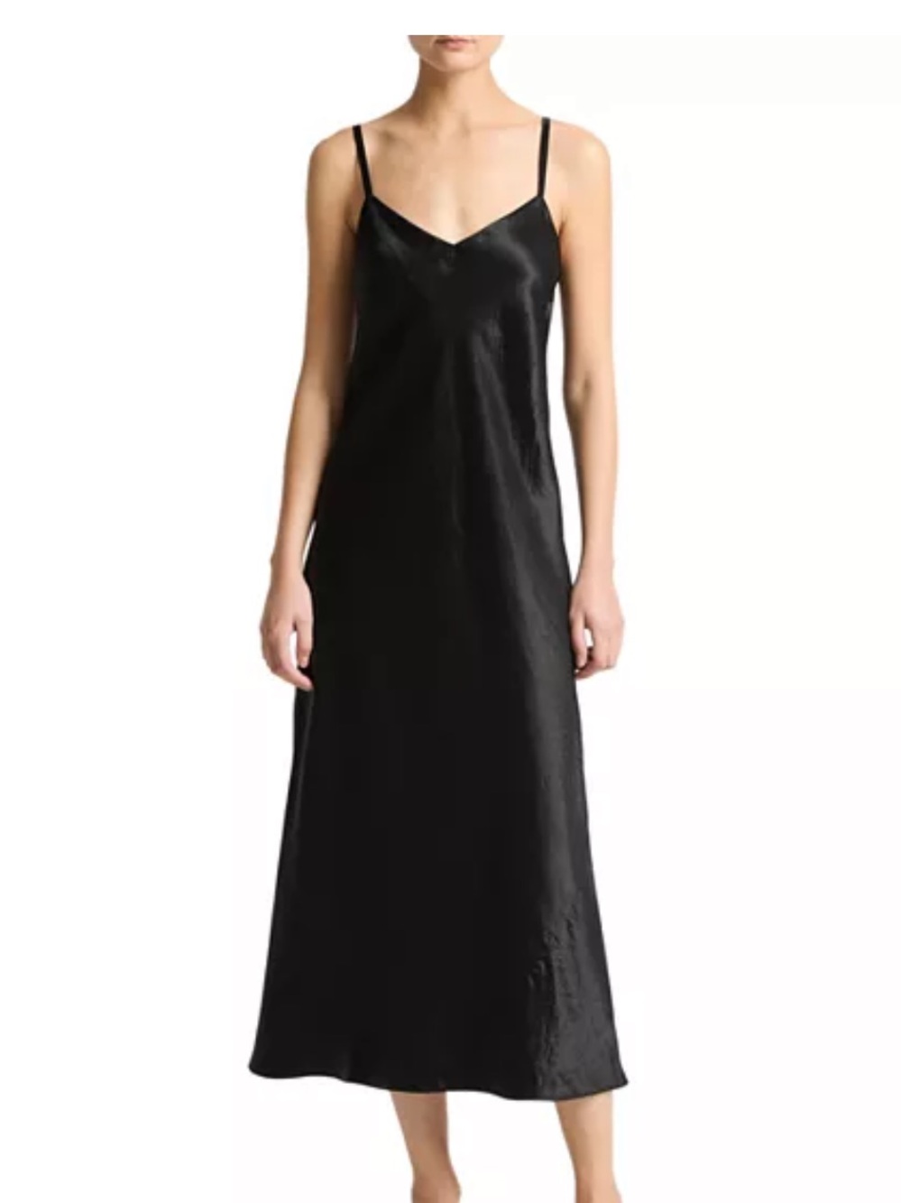 Vince Satin Slip Dress Black